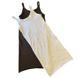 2 Long Ribbed Tank Dress Bundle